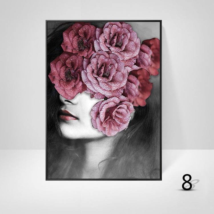 Nordic Decorative Painting Hotel Bedroom Living Room Hanging Painting Oil Painting Wall Painting Beauty Mural Modern Minimalist European Painting