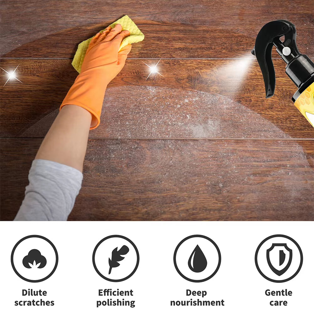120Ml Natural Micro-Molecularized Beeswax Spray Multipurpose Wear Resistant for Floor Chair Cabinet Home Furniture