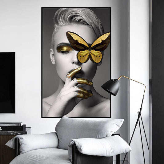 Nordic Decorative Painting Hotel Bedroom Living Room Hanging Painting Oil Painting Wall Painting Beauty Mural Modern Minimalist European Painting