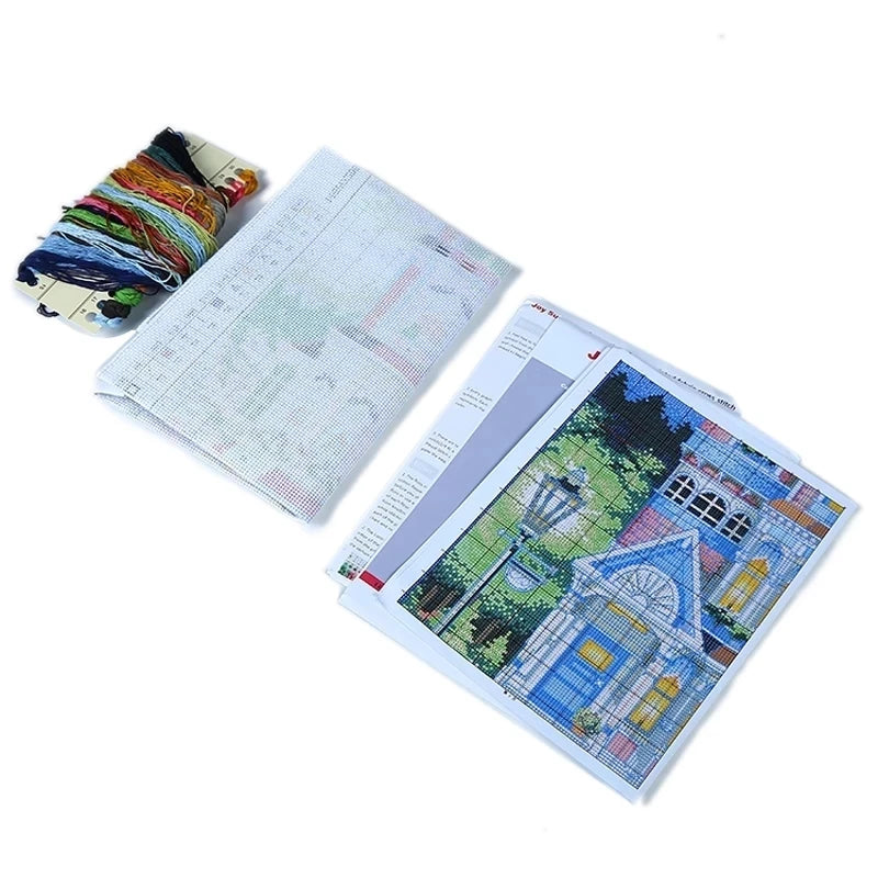 Cabinet Counted Cross Stitch Kits Embroidery Needlework Sets Patterns Printed Fabric 11CT 14CT DIY Handmade Home Decor Paintings