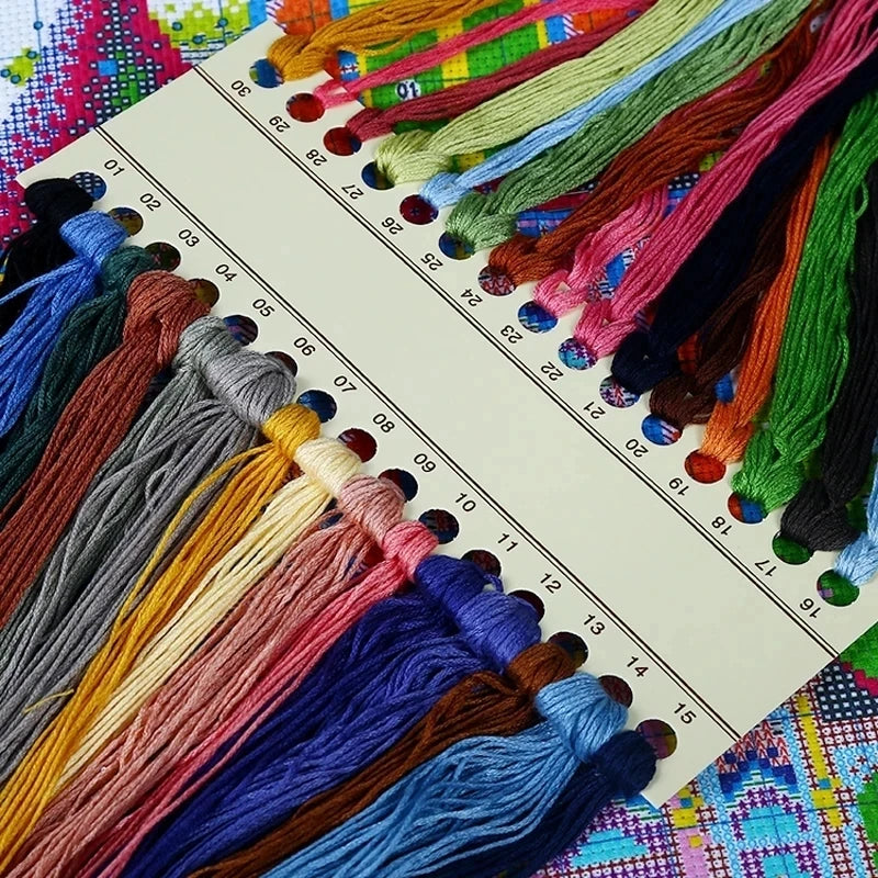 Cabinet Counted Cross Stitch Kits Embroidery Needlework Sets Patterns Printed Fabric 11CT 14CT DIY Handmade Home Decor Paintings