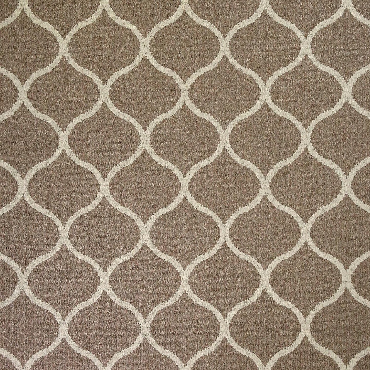 Rebecca Contemporary Kitchen Rugs Non Skid Accent Area Carpet [Made in USA], 1'8 X 2'10, Café Brown/White