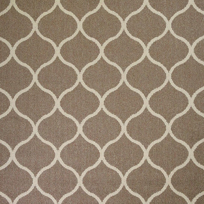 Rebecca Contemporary Kitchen Rugs Non Skid Accent Area Carpet [Made in USA], 1'8 X 2'10, Café Brown/White
