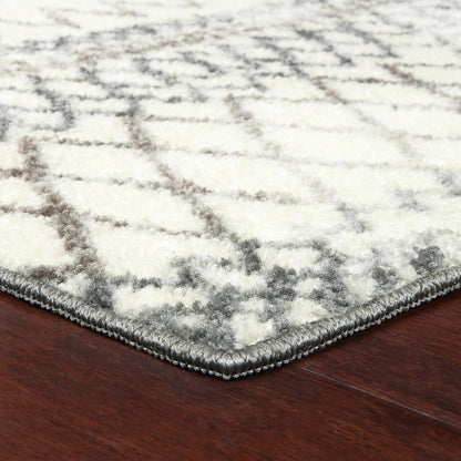 Abstract Diamond Modern Distressed Kitchen Rugs Non Skid Accent Area Floor Mat [Made in USA], 1'8 X 2'10, Neutral