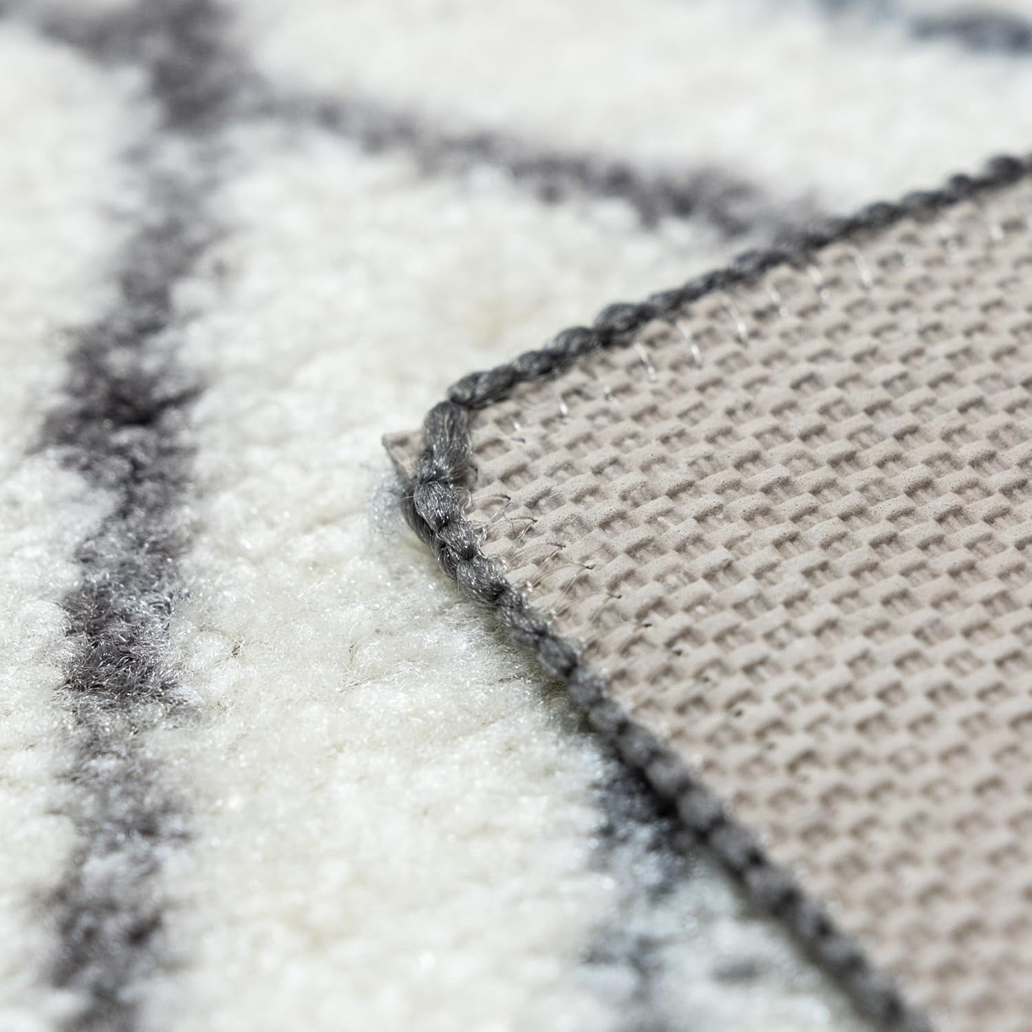 Abstract Diamond Modern Distressed Kitchen Rugs Non Skid Accent Area Floor Mat [Made in USA], 1'8 X 2'10, Neutral