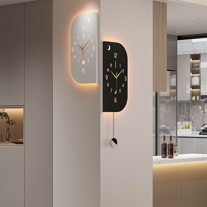 Modern Clock Corner Wall Clock Living Room 2025 New Internet Celebrity Corner Double-sided Clock Wall High-level Wall-mounted Watch