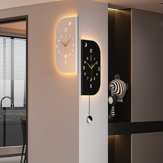 Modern Clock Corner Wall Clock Living Room 2025 New Internet Celebrity Corner Double-sided Clock Wall High-level Wall-mounted Watch