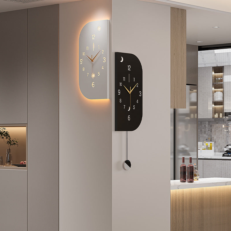 Modern Clock Corner Wall Clock Living Room 2025 New Internet Celebrity Corner Double-sided Clock Wall High-level Wall-mounted Watch