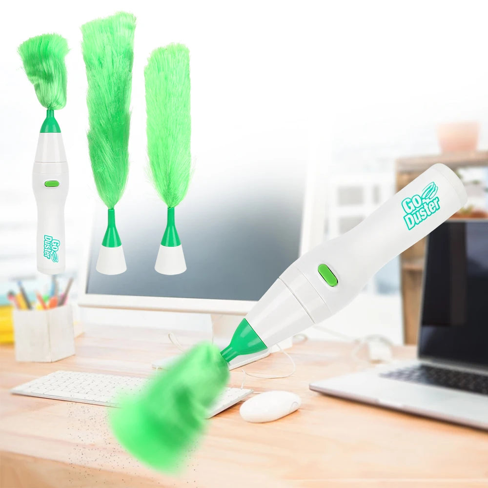 Window Bookshelf for Home Furniture Car Dust Cleaner Brush Multifunctional Electric Feather Duster Soft Microfiber