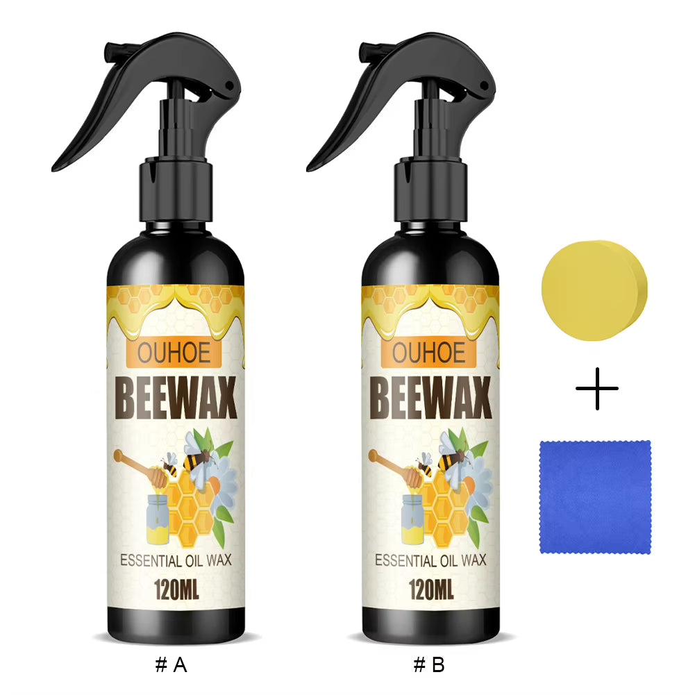 120Ml Natural Micro-Molecularized Beeswax Spray Multipurpose Wear Resistant for Floor Chair Cabinet Home Furniture
