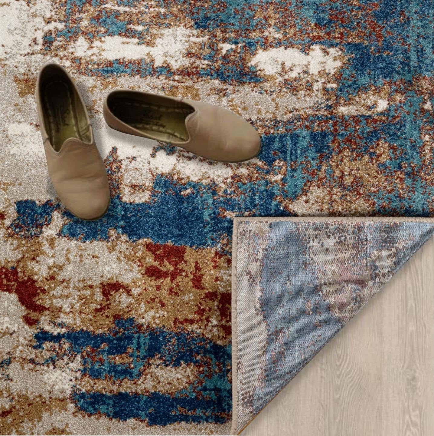 Lagos Collection Passion 8X10 Abstract Area Rug