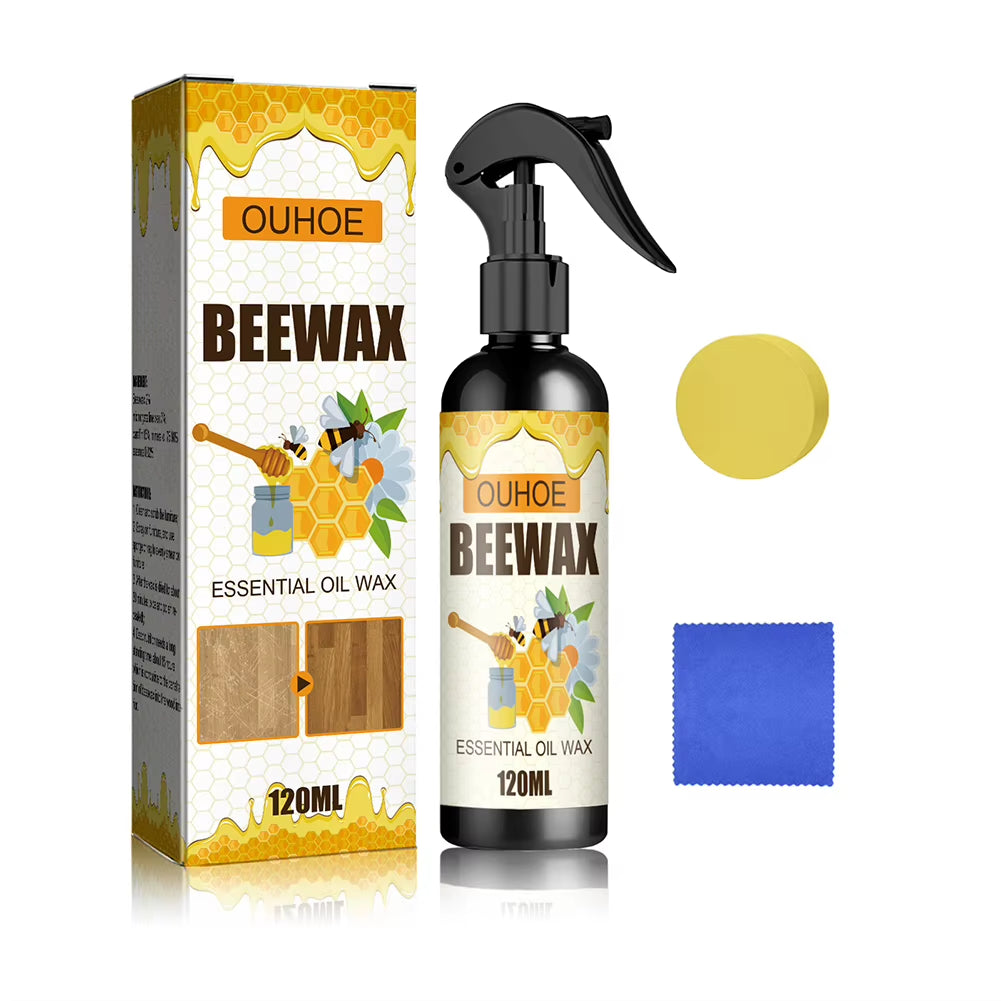 120Ml Natural Micro-Molecularized Beeswax Spray Multipurpose Wear Resistant for Floor Chair Cabinet Home Furniture